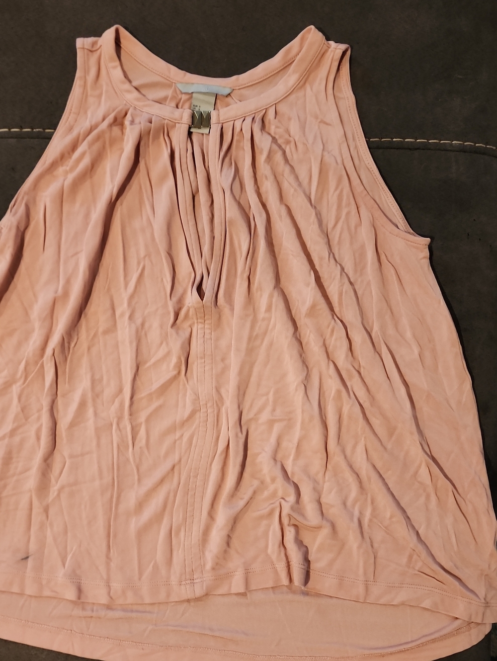 H&M Pleated Tank Top in Dusty Pink